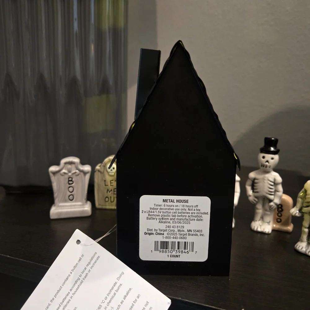 Target Skeleton and Tombstone Decor Set With Metal Light Up House